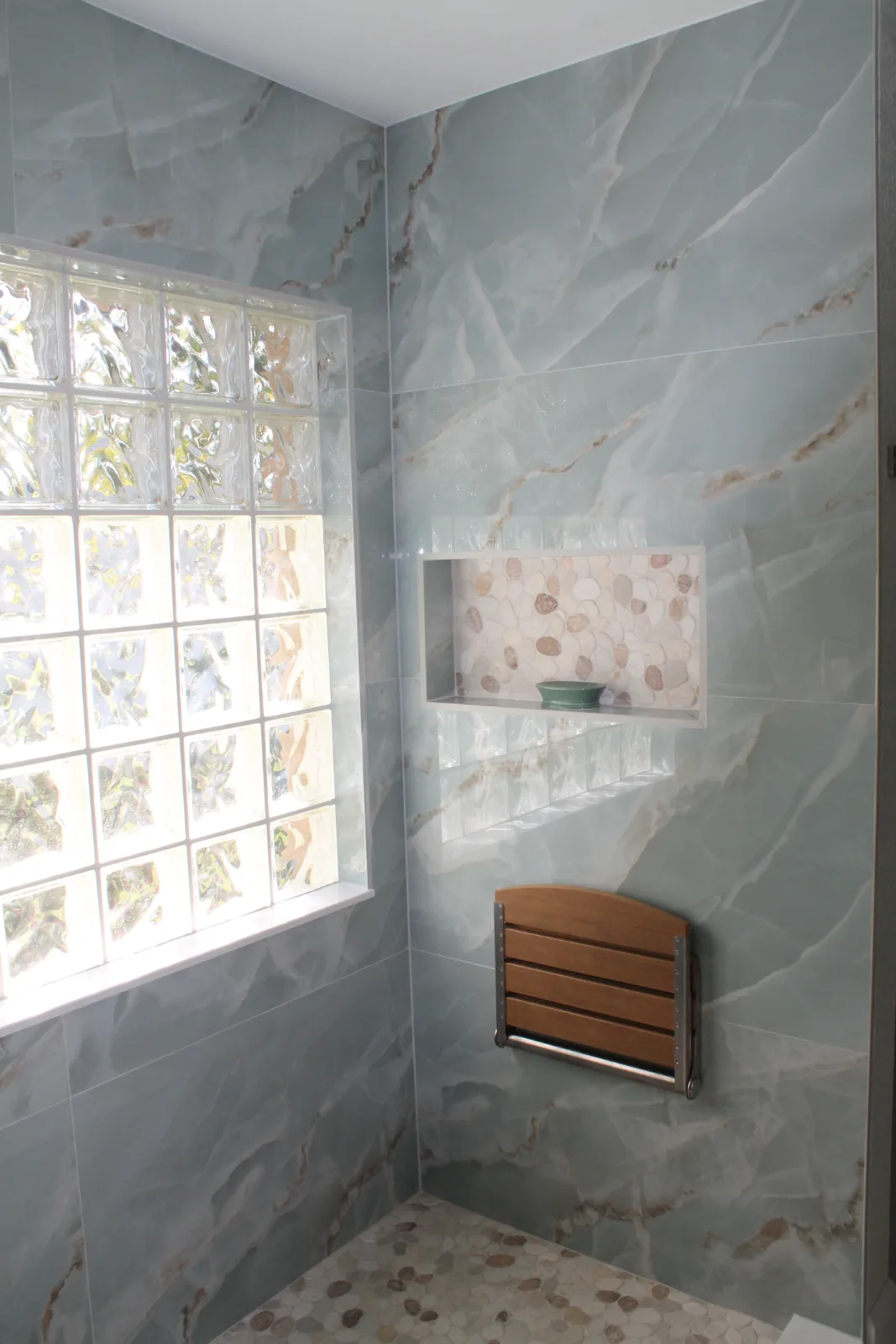 Remodeled walk-in shower in Fort Myers
