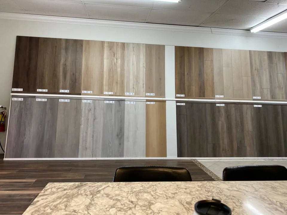 SPC luxury vinyl plank samples at the Style Home Remodeling showroom in Fort Myers
