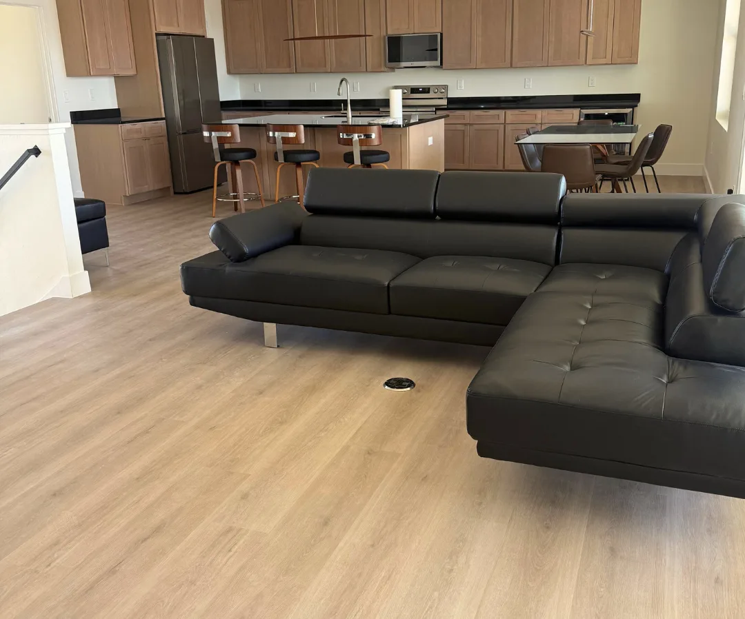 Waterproof LVP flooring through an open-plan SWFL rental